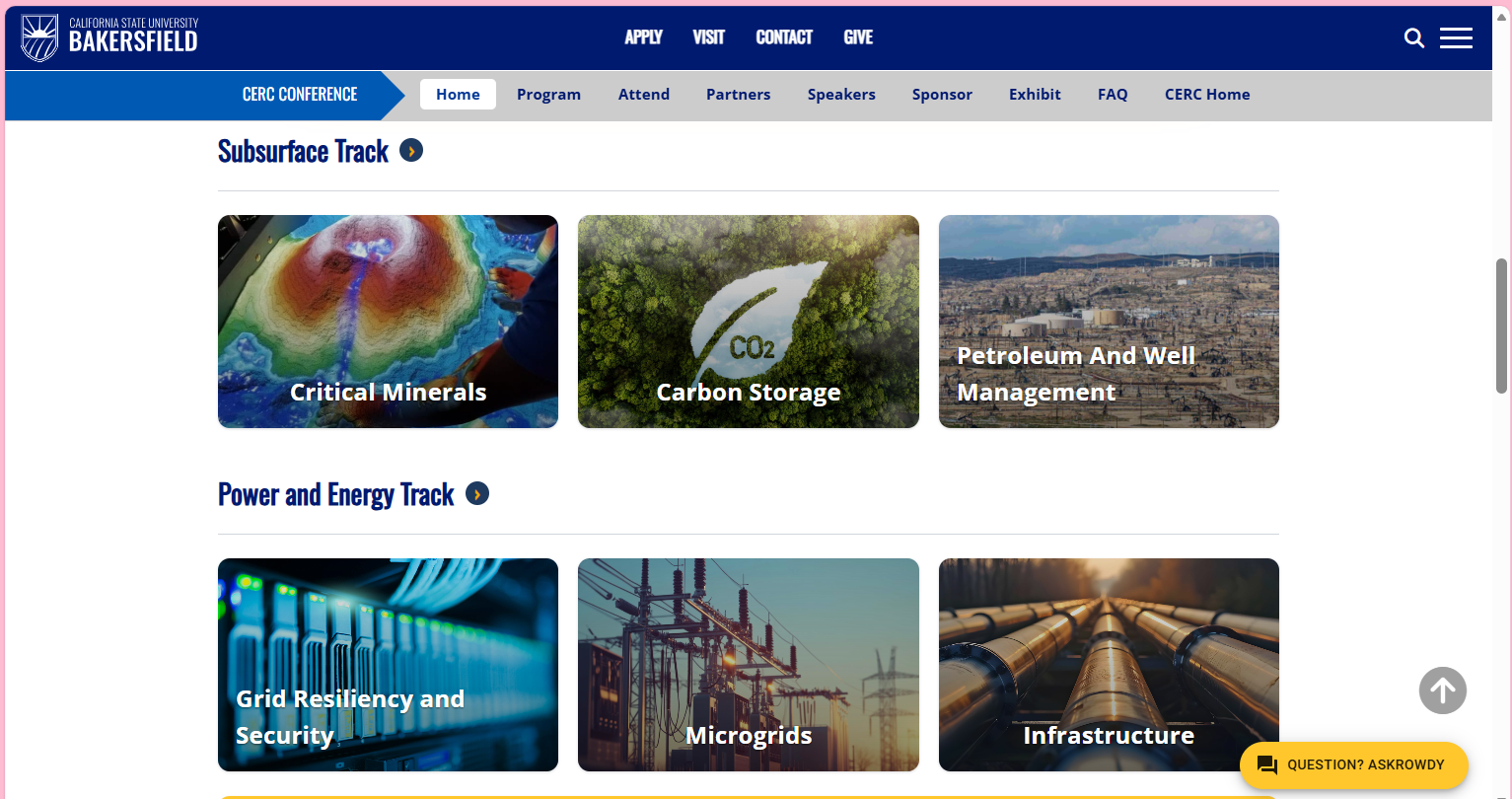 CERC Website Screenshot